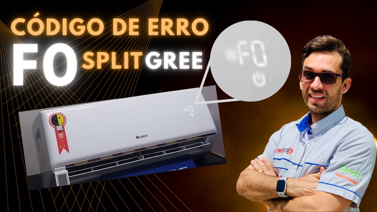 Código de erro F0 split Gree