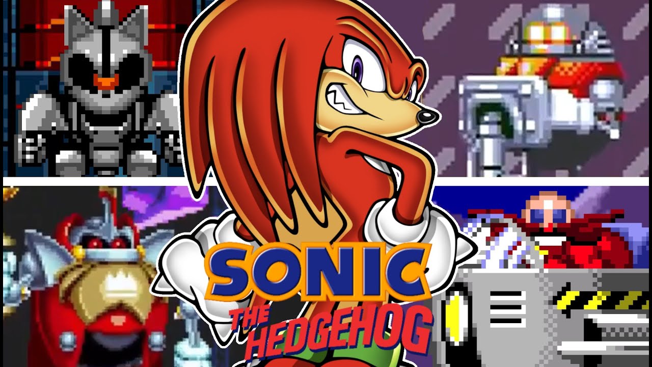 Sonic 1, 2, 3&K & Mania: All Bosses as Super Knuckles