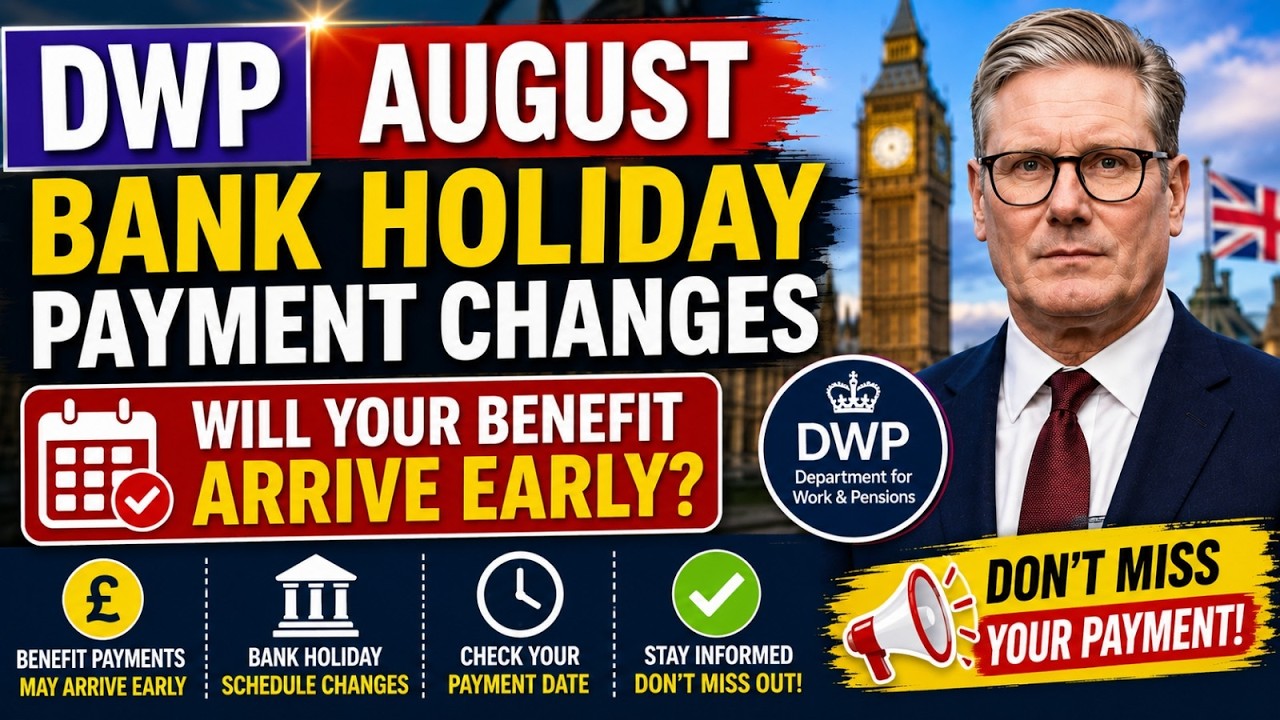 DWP August Bank Holiday Payment Changes &ndash; Will Your Benefit Arrive Early