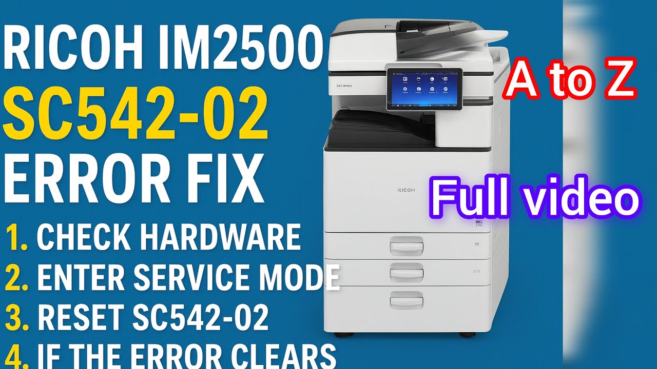 Ricoh IM2500 SC542-02 Error Fix | Thermistor Replacement & Fusing Unit Repair