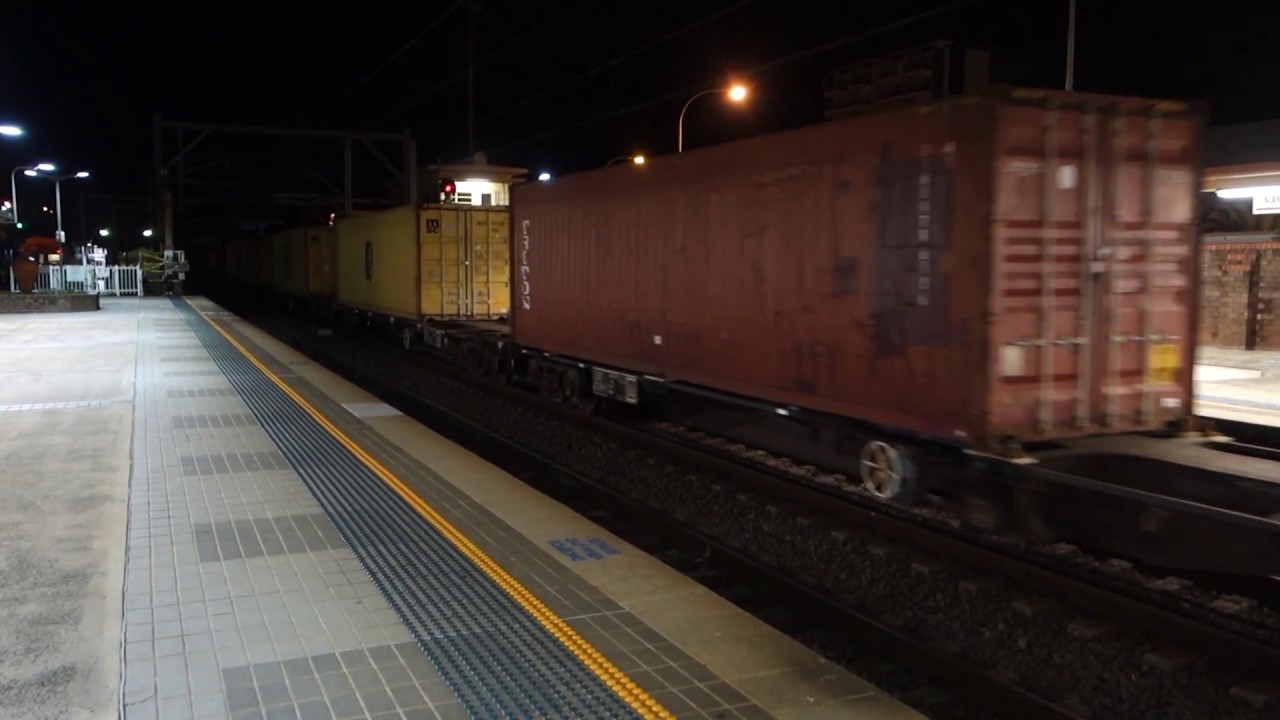 Three Midnight Freight trains at Gosford - 14/4/17