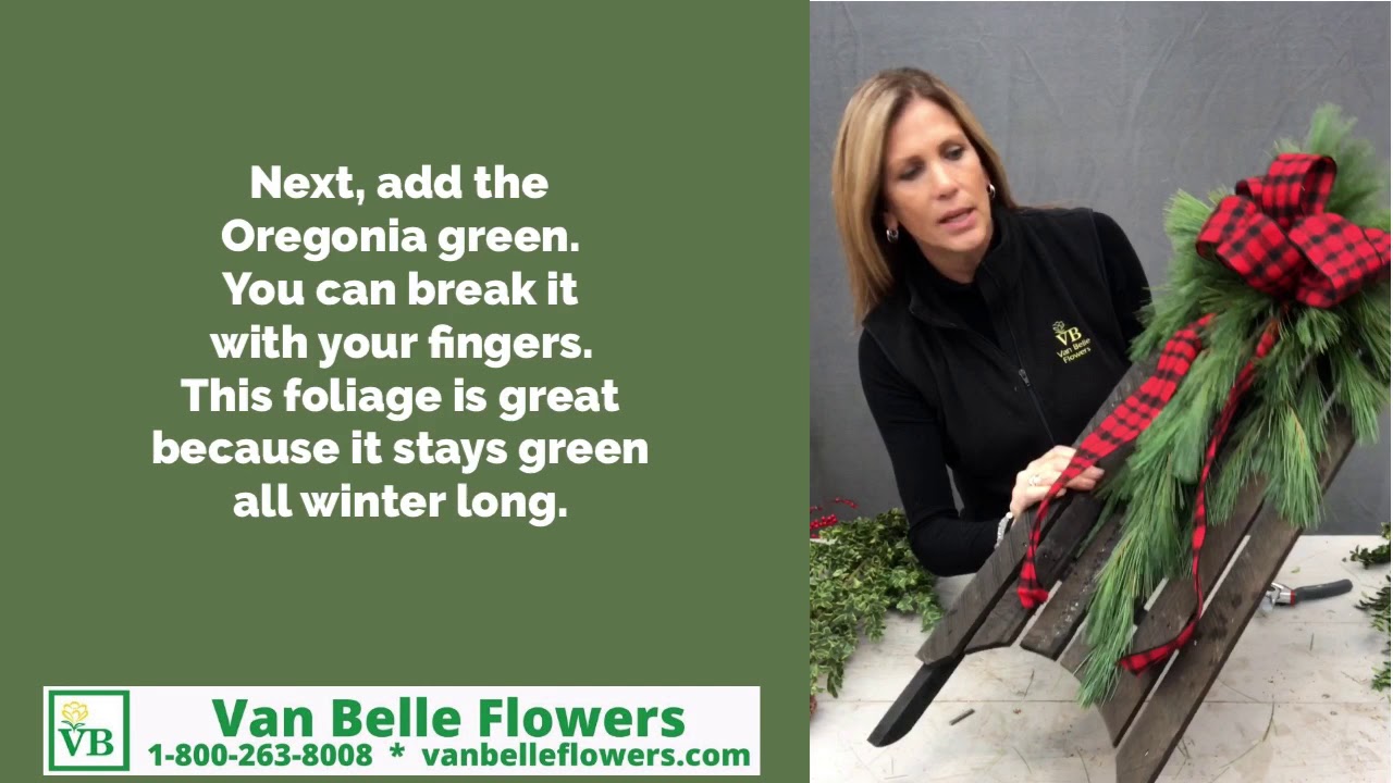 Kit Tutorial Holiday Sled From Van Belle Flowers
