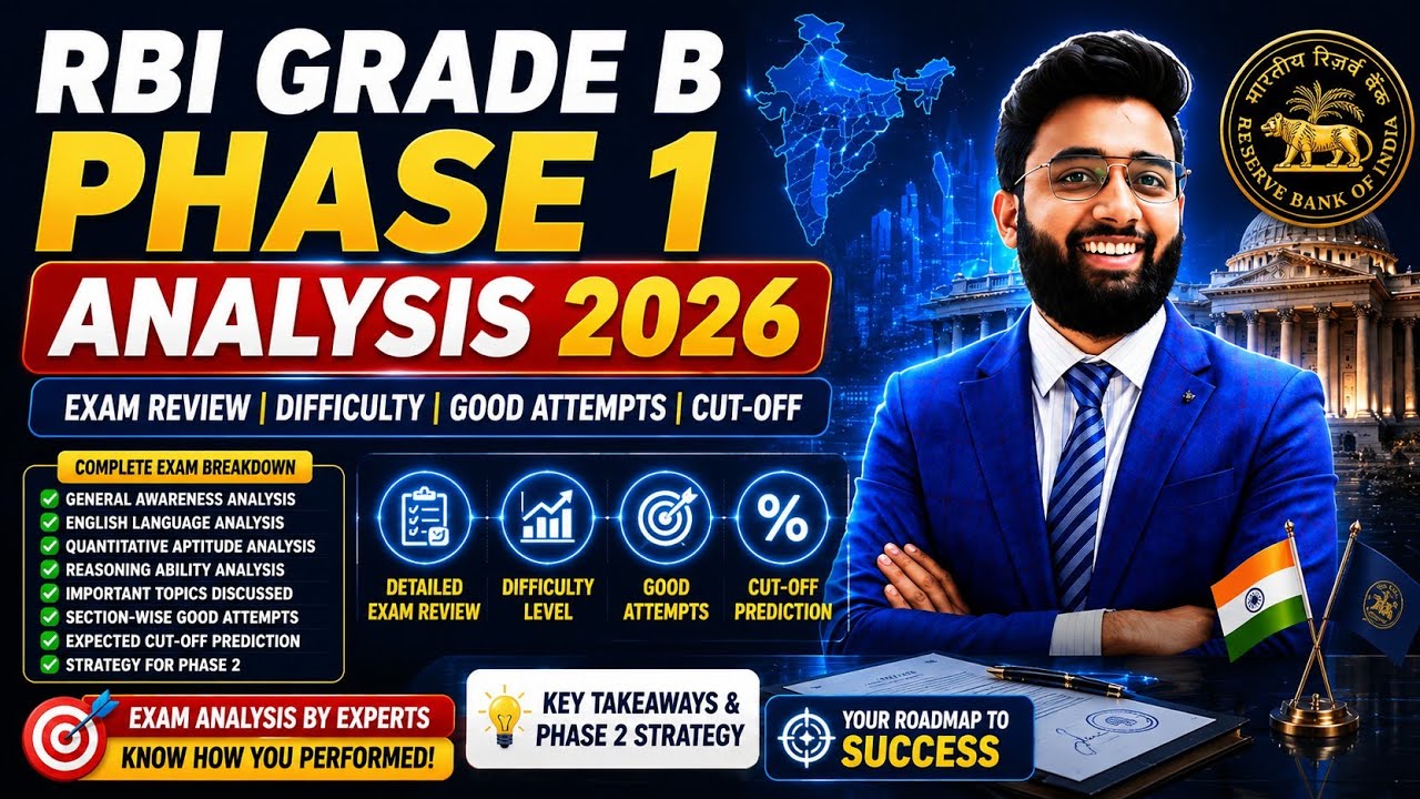 RBI Grade B Phase 1 Analysis 2026 | Exam Review, Difficulty Level, Attempts & Cut-Off Prediction