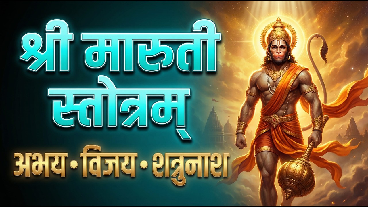 विजय, रक्षा, शत्रुनाश, अभय, बल, और भय नाश के लिए | श्री मारुती स्तोत्रम् | Shri Maruti Stotram