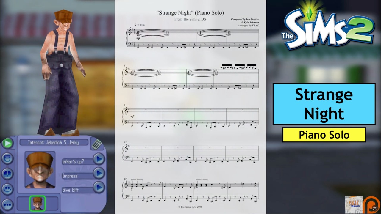 Strange Night (Piano Solo) - The Sims 2 DS