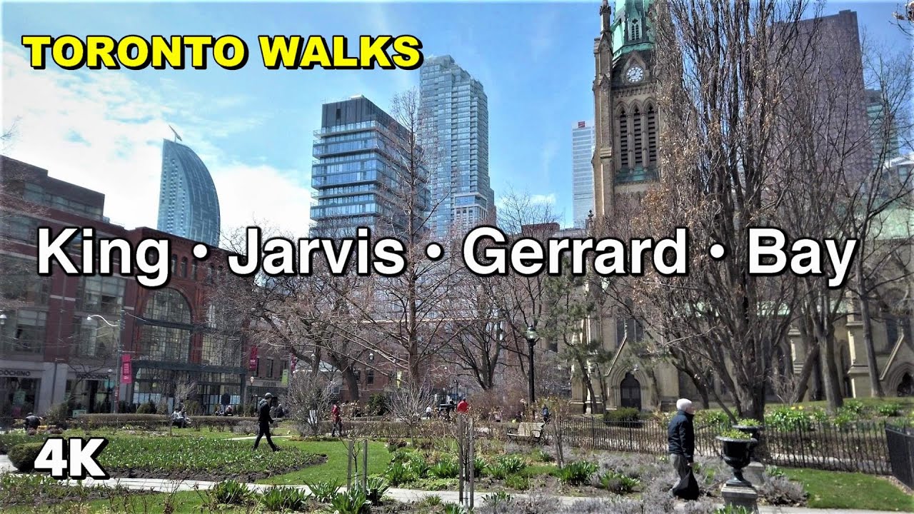 Toronto Walks - King Street East, Jarvis St, Gerrard St, Bay St [4K]