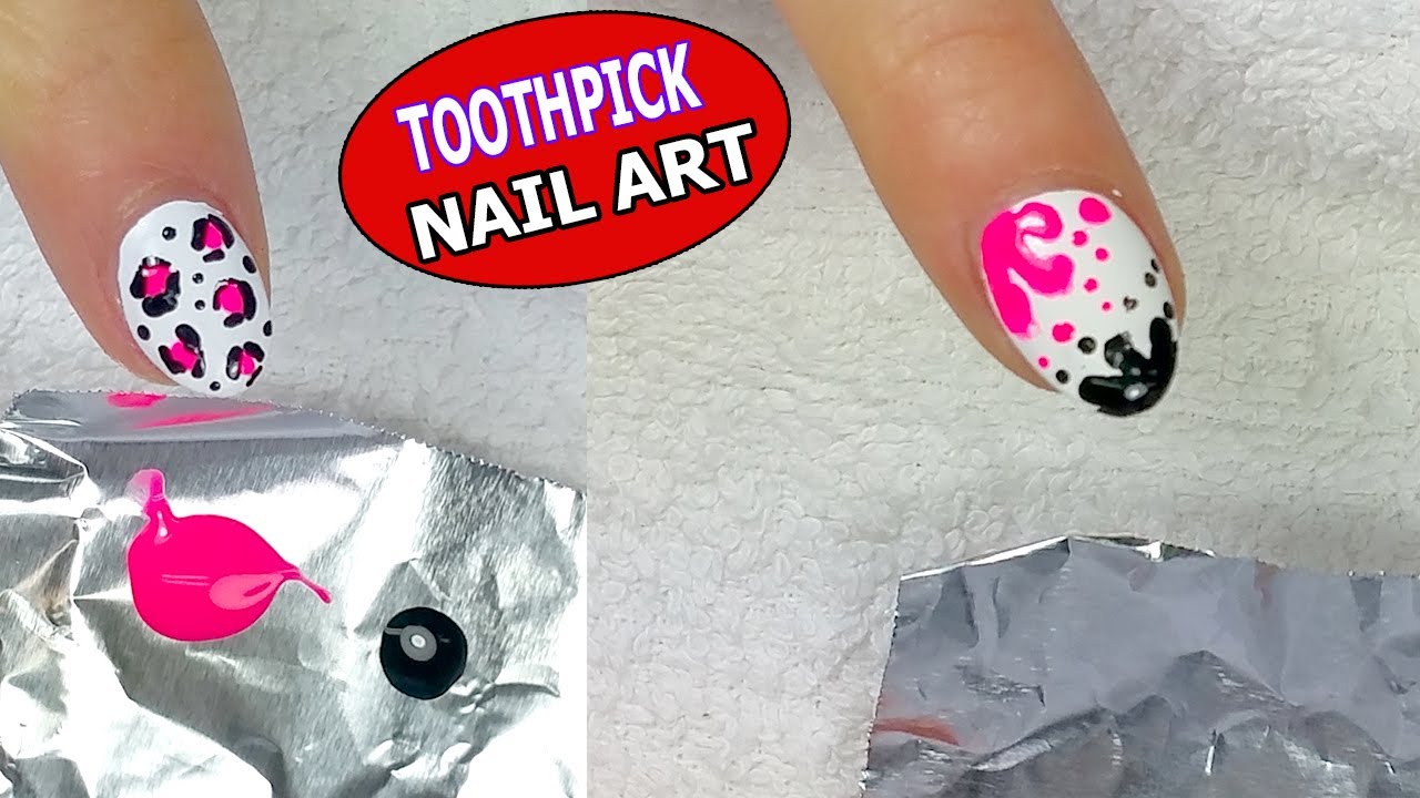 Toothpick Nail Art - Using Only a Toothpick ♥ Nail Art ♥ Regal Nails Salon