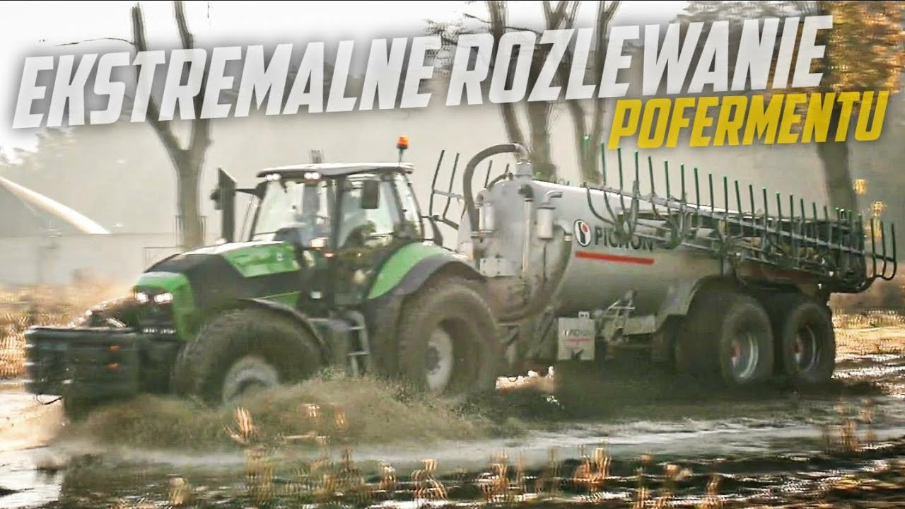 🇵🇱Extremalne Wożenie Pofermentu🇵🇱Ciągniki W Wodzie ⭐Zielony Massey Ferguson⭐Wtopa???⭐
