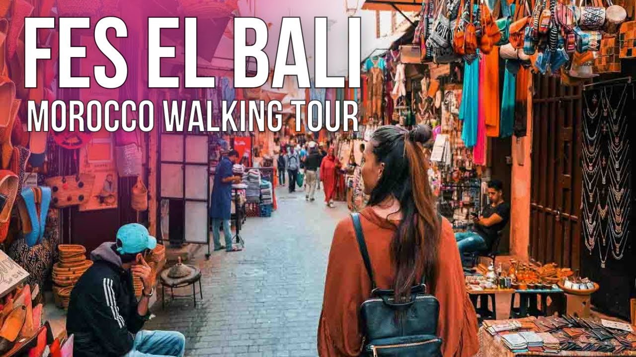 [4K] Walk to the Old Medina Fes El Bali Morocco | Walk From Main Entrance to Famous Chouara Tannery