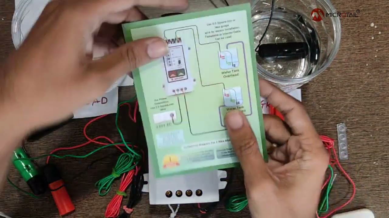 microtail fully automatic water level controller with dry run protection demo with troubleshooting.