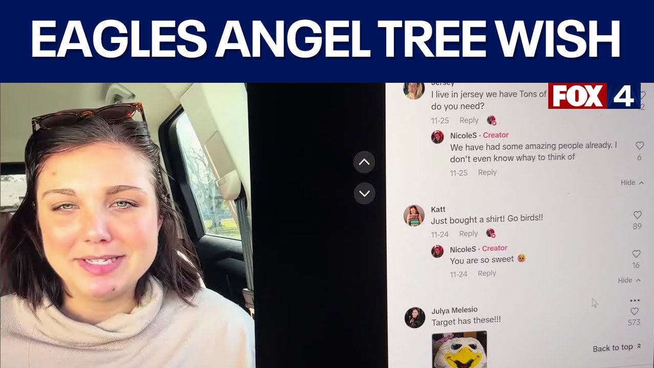 Fort Worth boy's Angel Tree wish granted by Eagles fans