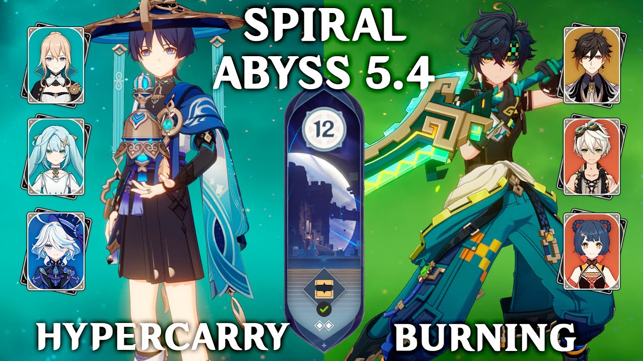 Wanderer Hypercarry & Kinich Burning. Spiral Abyss 5.4. Genshin Impact 5.4