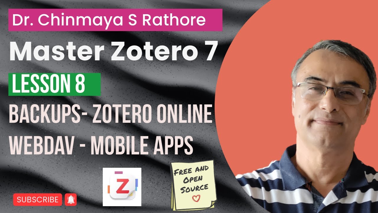 Lesson 8 | Backup | WebDAV | Zotero Online | Zotero on iPad  |  Groups | Zotero 7