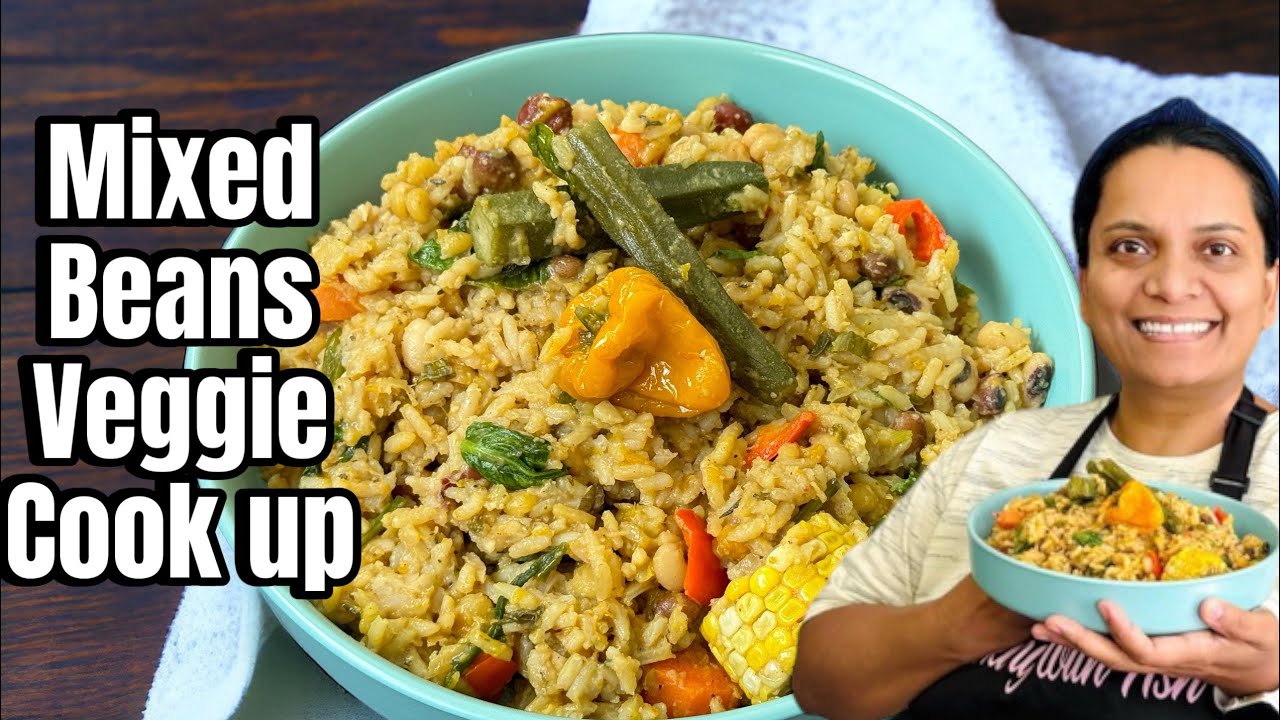 Рис с овощами и гайанской смесью бобов #viralvideo #guyaneserecipe #onepotricerecipe #onepotmeal