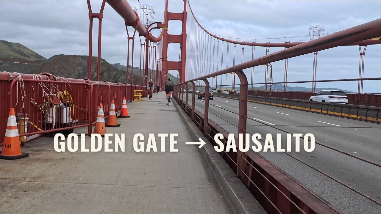 Golden Gate Bridge Ride | Sausalito Loop | Cloudy Morning