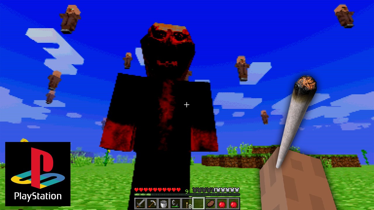 Cursed Ps1 Minecraft but I'm High…