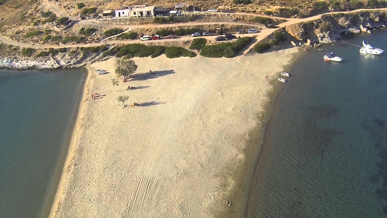 Flight over KOLONA beach (Kythnos island) (RAW)