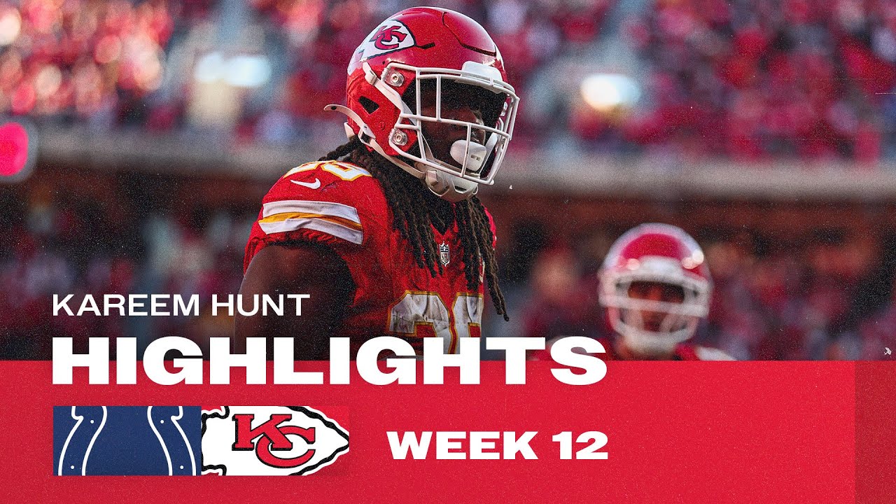 Kareem Hunt TOP PLAYS in THRILLING Comeback Chiefs Win vs. Colts | NFL 2025 Season - Week 12