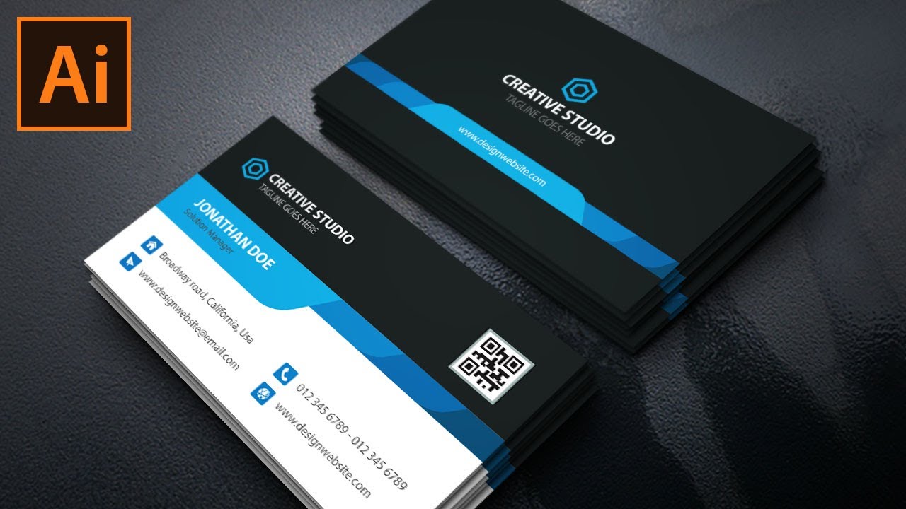 Business Card Design In Adobe Illustrator