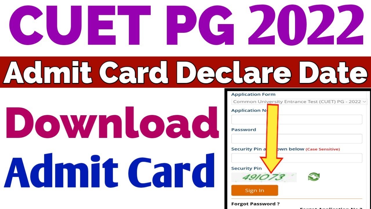 CUET PG Admit Card Download 2022 | How To Download CUET PG Admit Card 2022