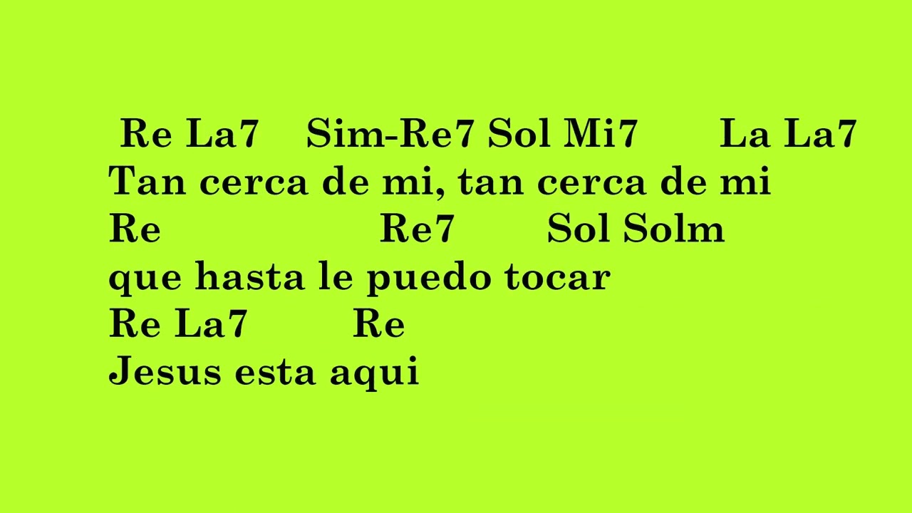 Tan Cerca de Mi - Letra y Acordes - Alabanza 2023