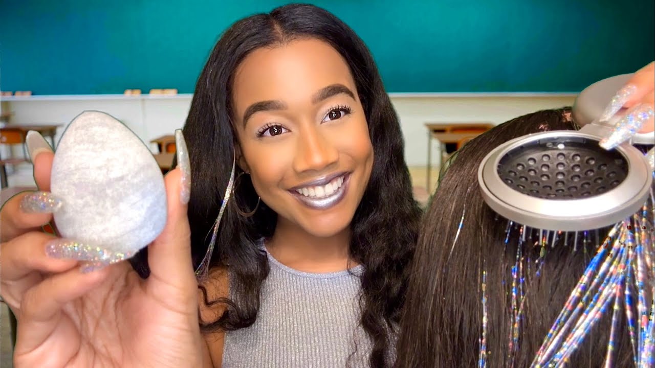 ASMR The Girl Behind You In Class Is Obsessed W/ The Color Silver 🩶 Personal Attention ASMR