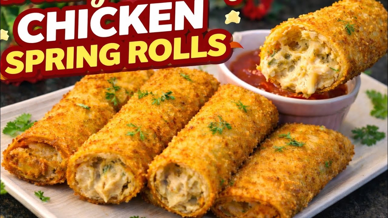 Creamy & Cheesy Chicken Spring Rolls Recipe | RamzanSpecial ✨ Chicken Spring Roll | Make & Freez