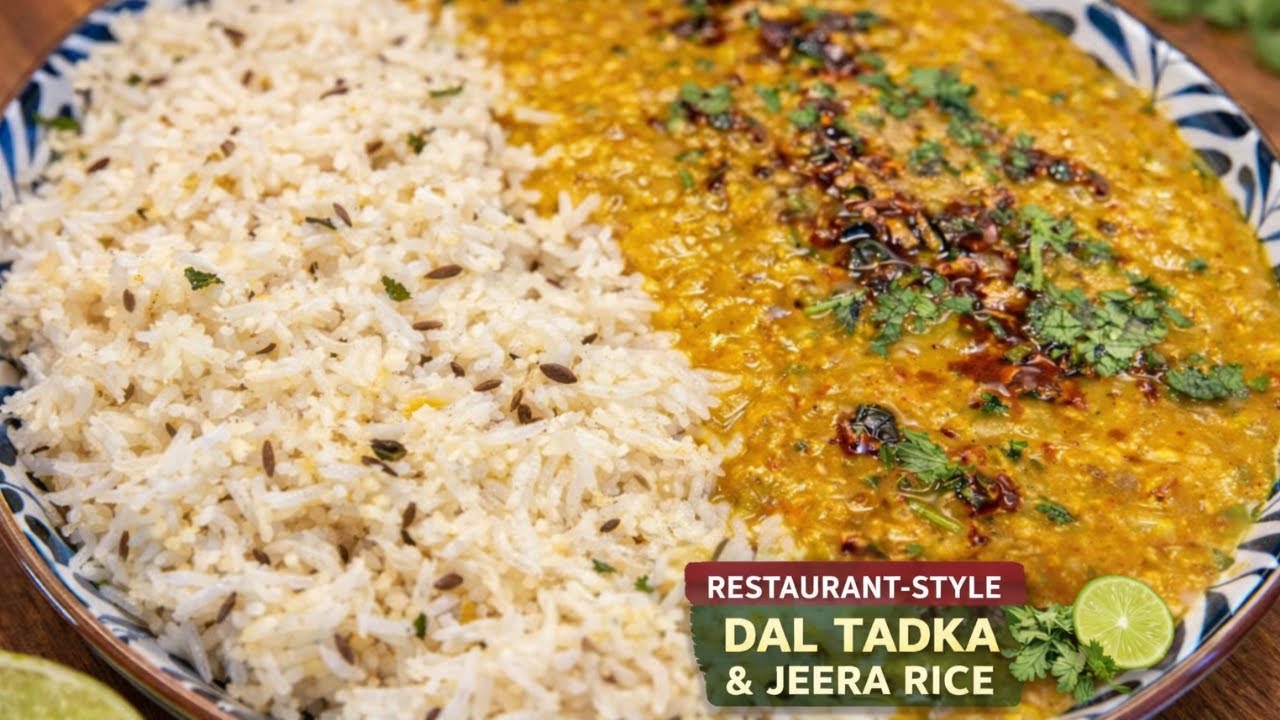 Restaurant-Style Dal Tadka & Jeera Rice | Step-by-Step Indian Dinner Recipe