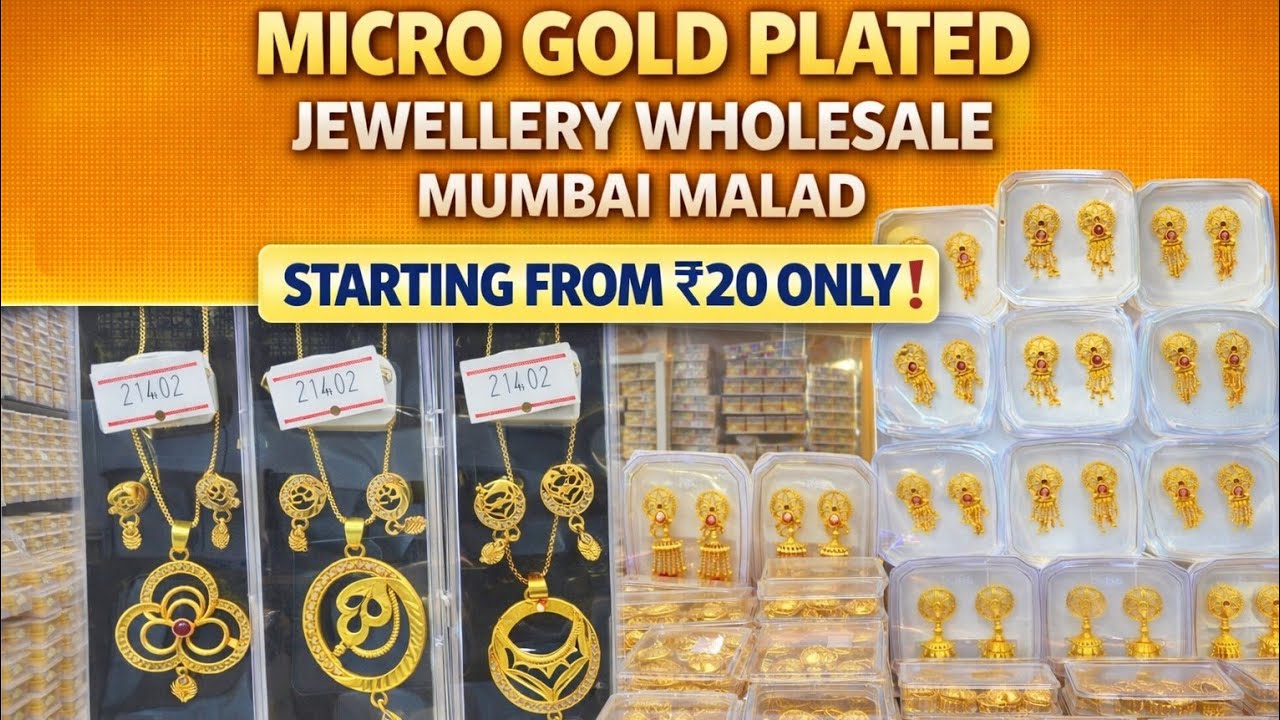 Mumbai Malad Wholesale Market | Micro Gold Plated Jewelry | Earrings, Chain, Mangalsutra, Jhumka