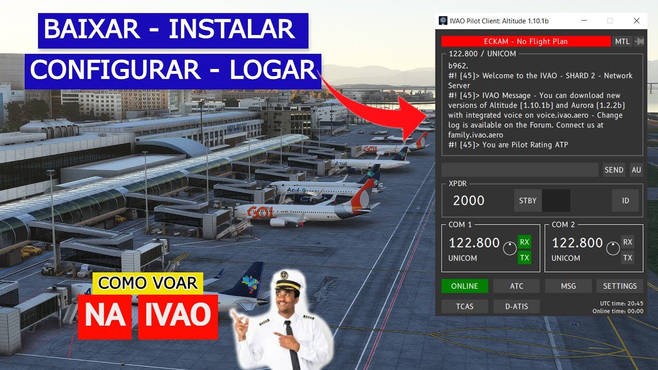 TUTORIAL - COMO VOAR NA IVAO? [N&atilde;o esque&ccedil;a de fazer o cadastro na IVAO antes]
