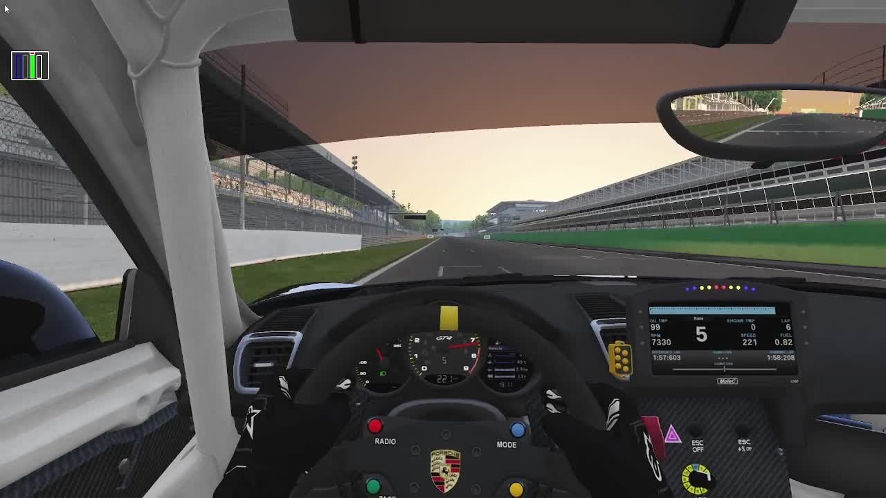 Assetto Corsa Monza Porsche Cayman GT4 Clubsport (Dry) Track Guide (Hotlap + Telemetry)