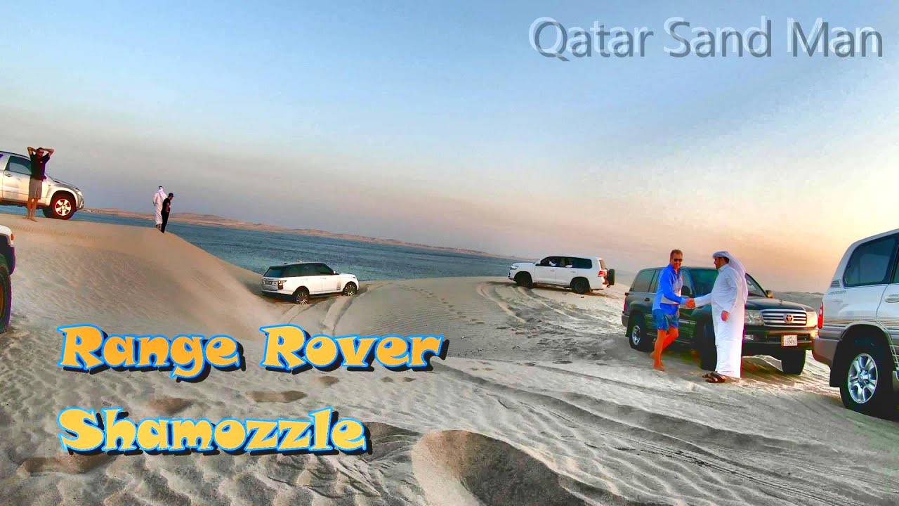 Sealine Beach, Range Rover stuck in very soft sand dunes