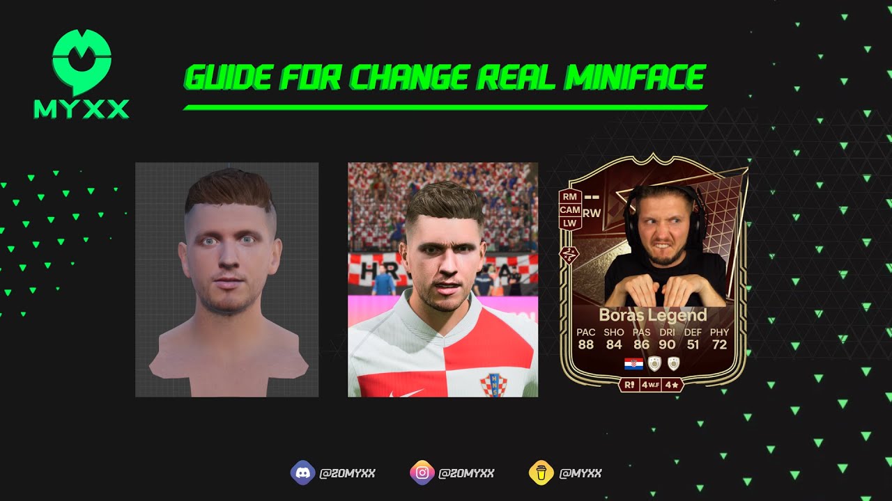 Create own Face FC 24/FC 25 | Guide For Change Real Miniface