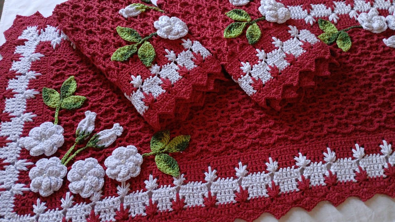 Uma produção de milhões 🥰jogo de passadeira em crochê 💞