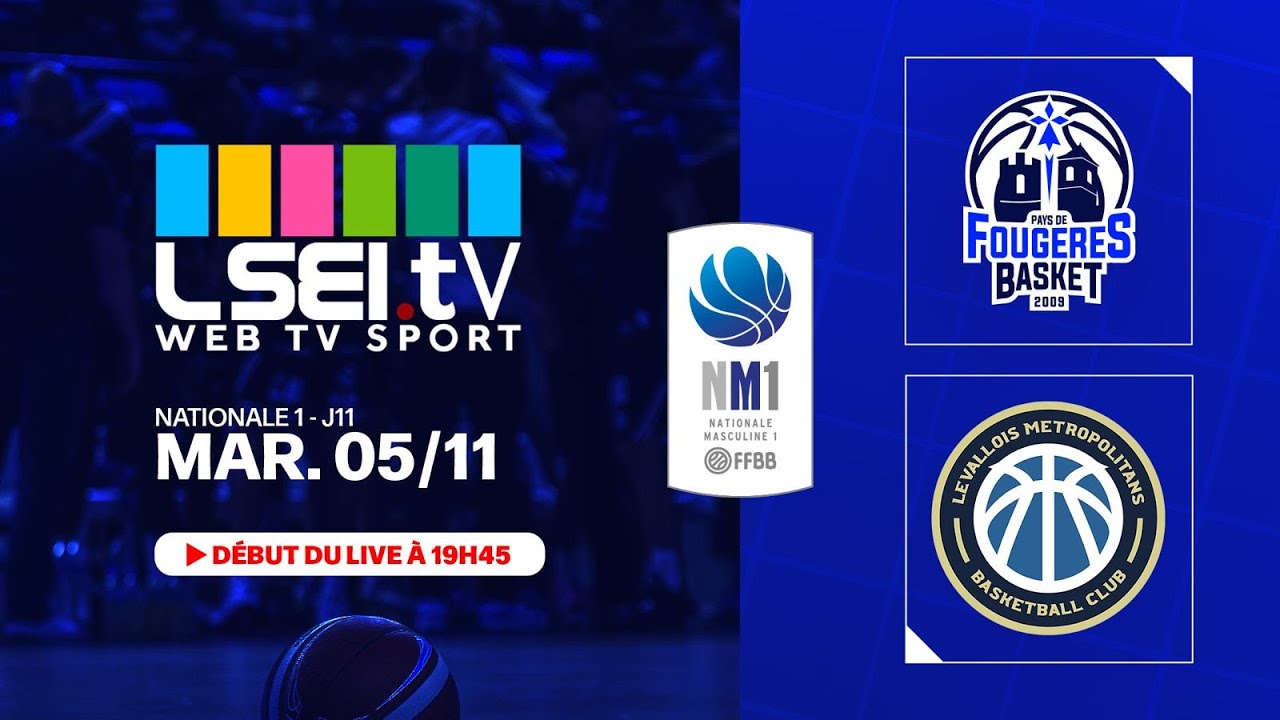 BASKET – 🏀 Championnat NM1 FFBB 24/25 – Pays Fougères Basket v Levallois Métropolitans Basketball