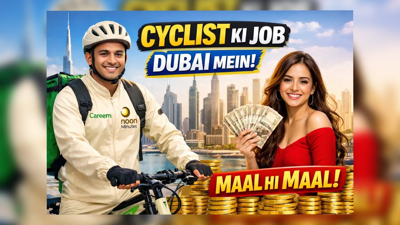 Dubai Cycle Job 2025 | Noon Minutes + Careem | 4000 AED Salary#love #funny #music #indiansong #duet 