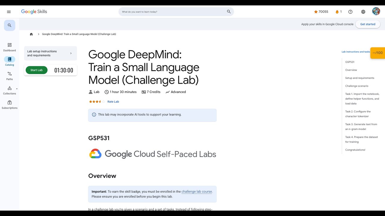 Qwiklabs | Google DeepMind: Train a Small Language Model (Challenge Lab) [GSP531]