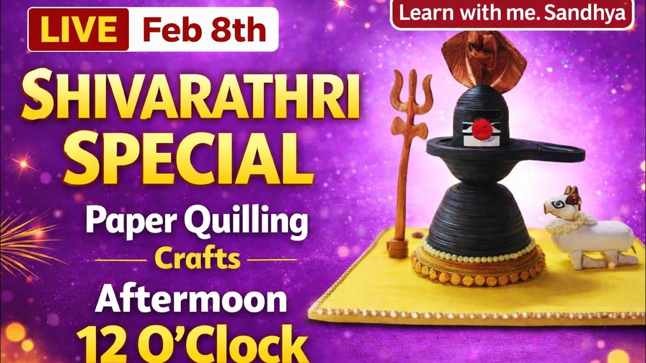 Maha Shivarathri special @paper quilling shiva with nandi@ diy @ crafts