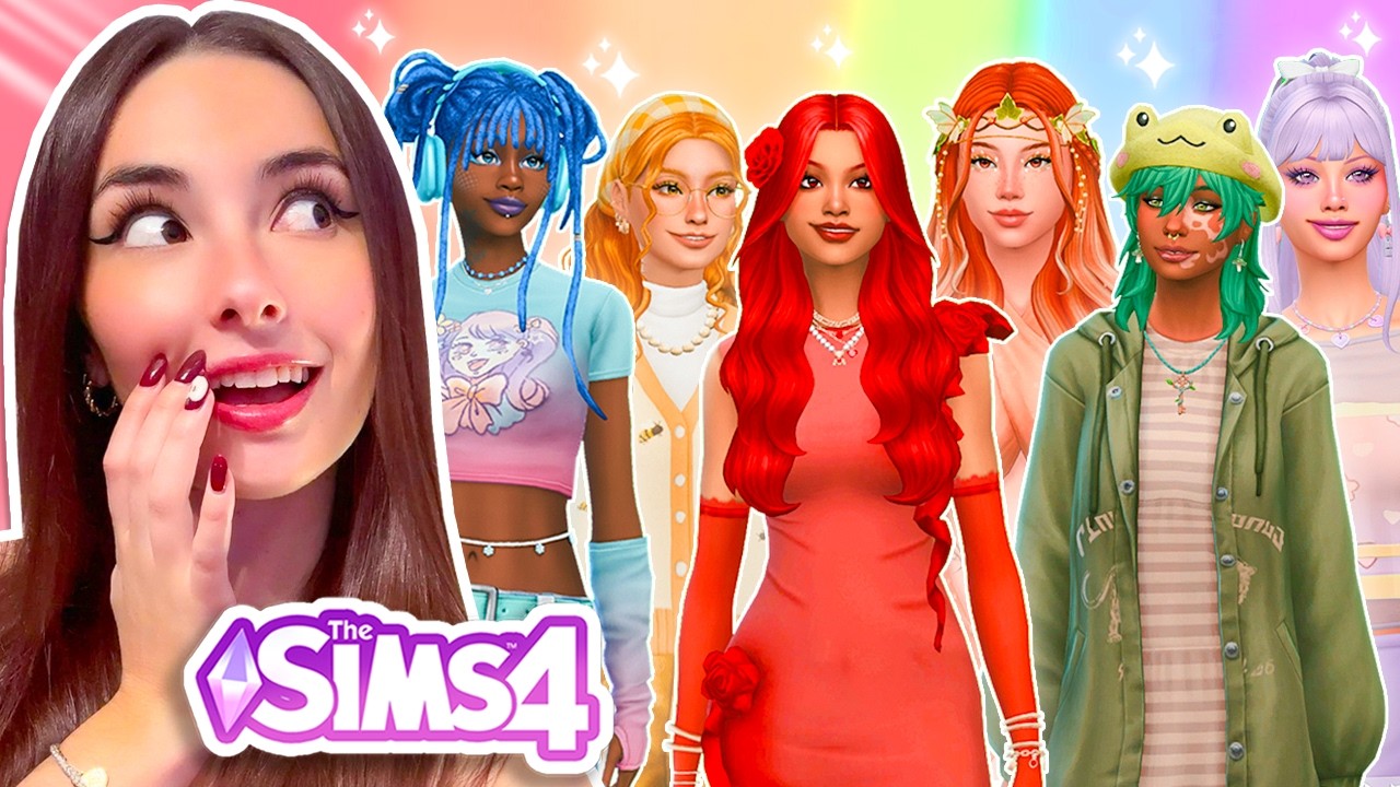 I Made RAINBOW SIMS in Different AESTHETICS in The Sims 4!