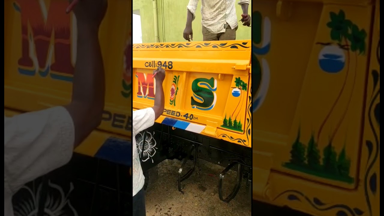 tata 407 Indian truck, painting work done, Indian truck