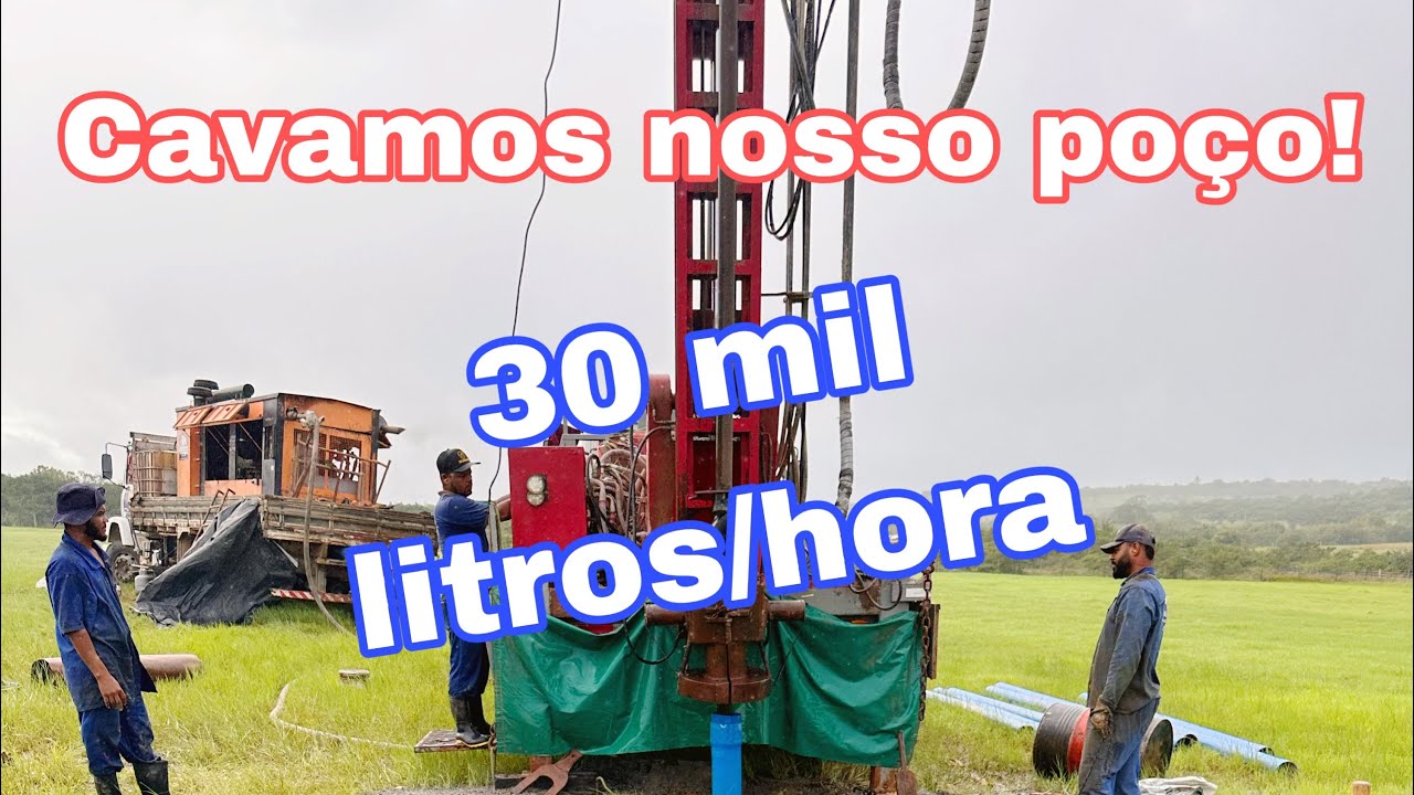 Realizamos nosso SONHO! Vazão GIGANTE! #poço #artesiano #perfuração #irrigation #farming #feno