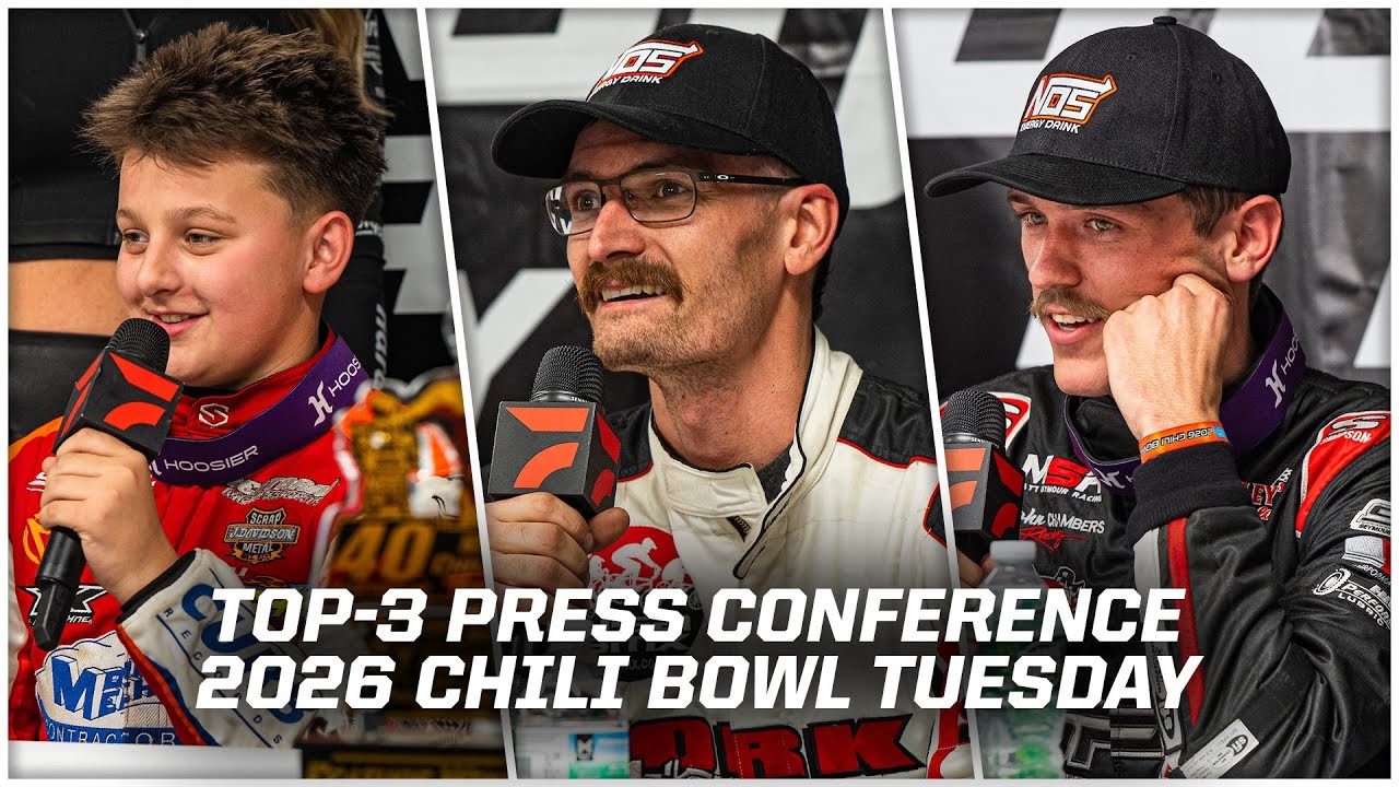 2026 Chili Bowl Tuesday Podium Press Conference With Blake Hahn, Hank Davis & Jett Barnes