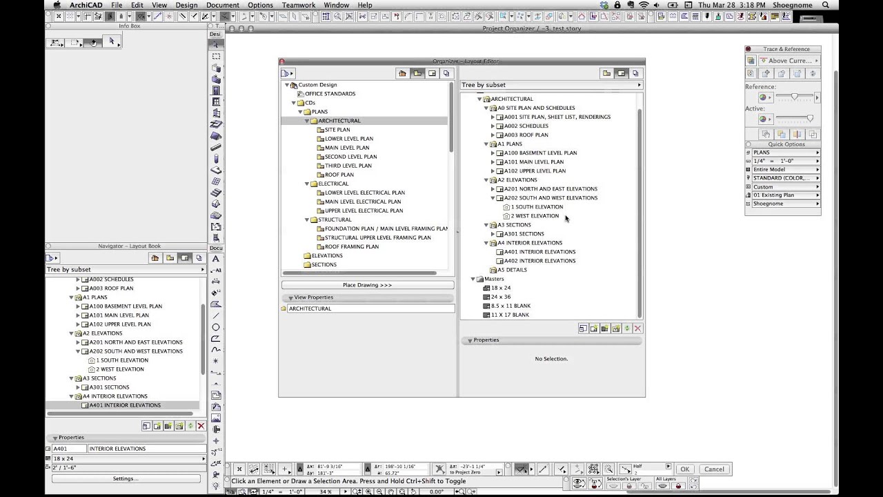 ArchiCAD Tutorial #18: The Organizer and the difference between View Map and Project Map