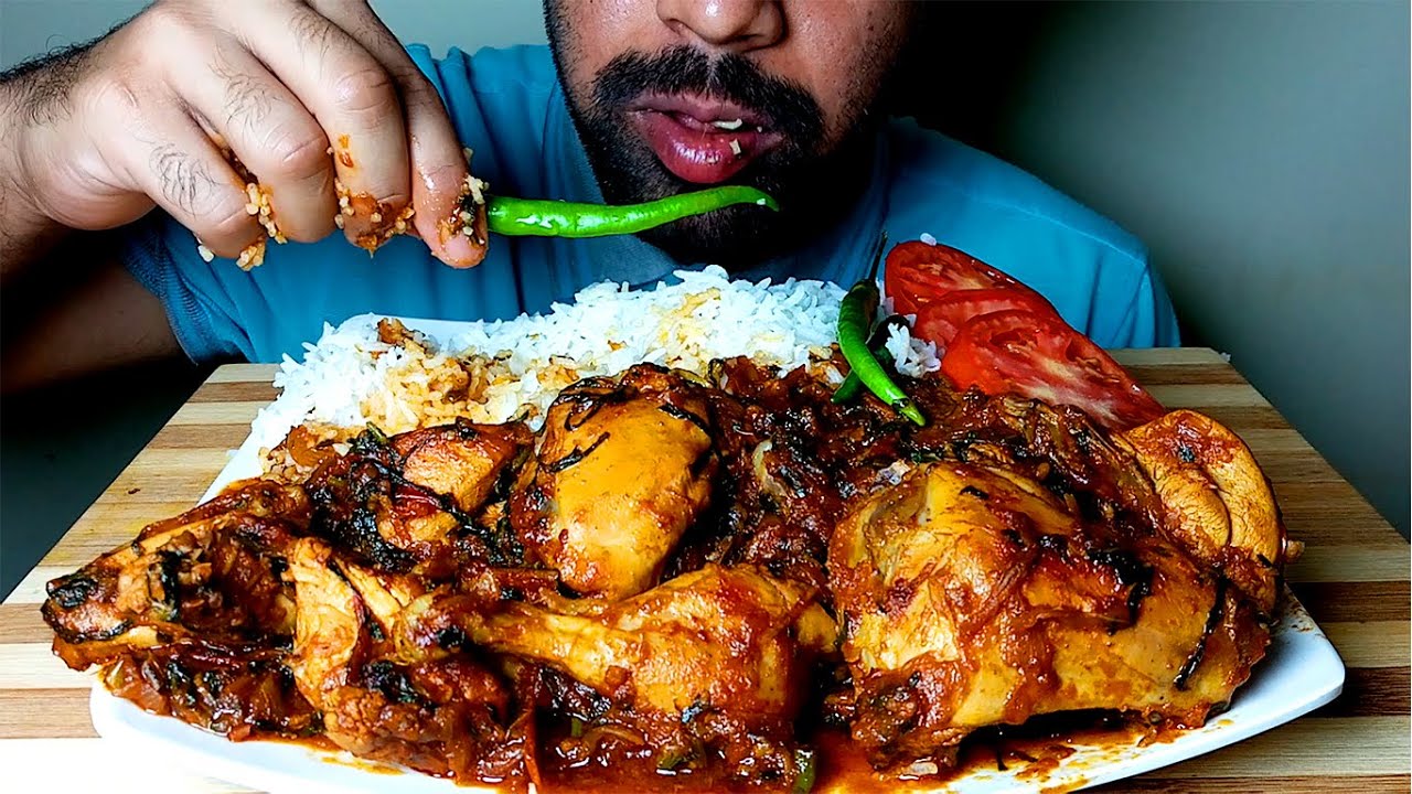 SPICY PALAK CHICKEN WITH RICE  |#HungryPiran