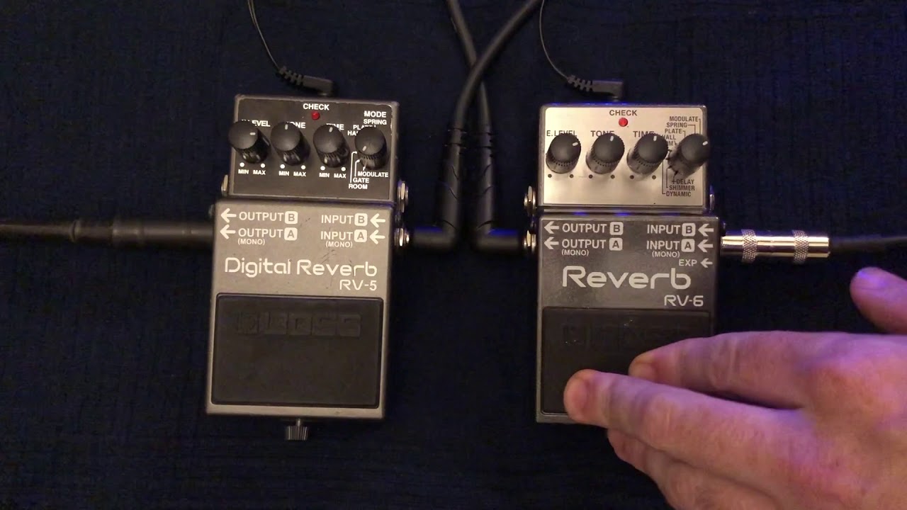 Boss RV-5 vs RV-6 Reverb Pedal Demo/Comparison - Modulate Mode Comparison