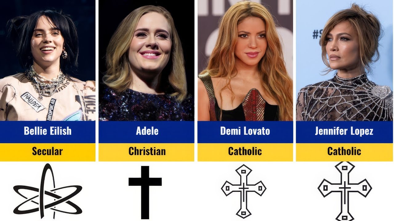 Hollywood Singers and Their Religions ✝️☪️✡️