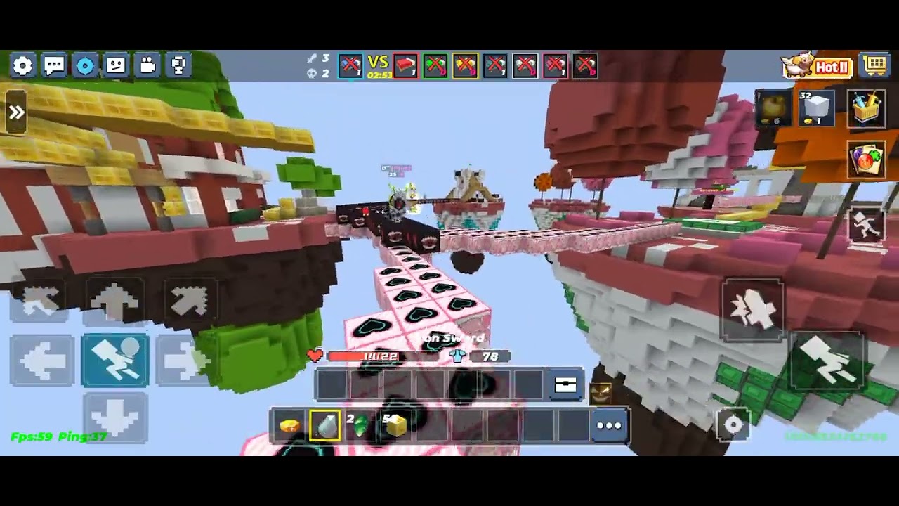Using Reapel rune in Bedwars Blockman Go!