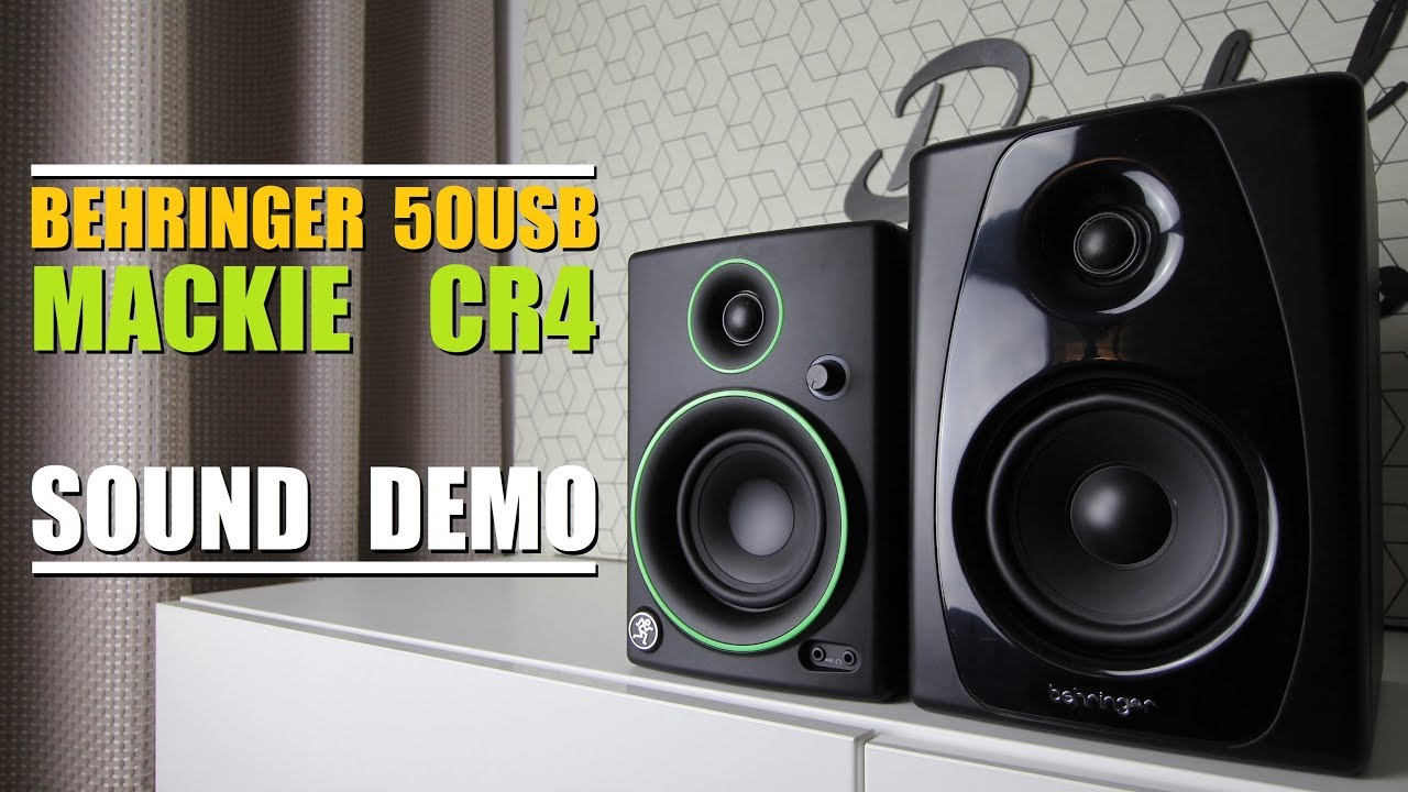 Mackie CR4 vs Behringer 50USB  ||  Sound Demo w/ Bass Test
