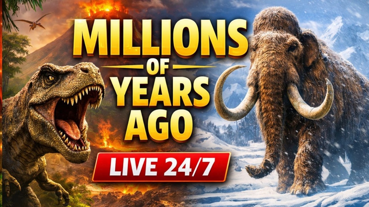 LIVE 🔴 Millions of Years Ago | Dinosaur Era & Ice Age Earth | Prehistoric World 24/7