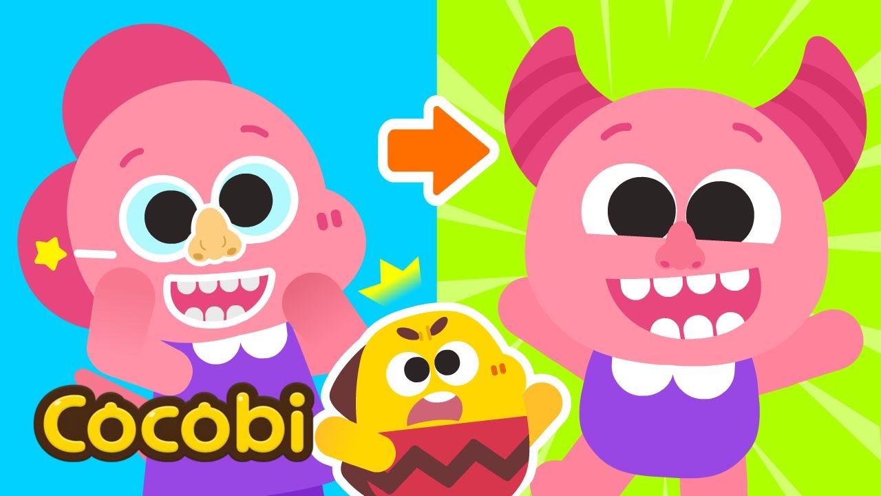Eyes Nose Mouth Stickers | Songs for Kids | Cocobi
